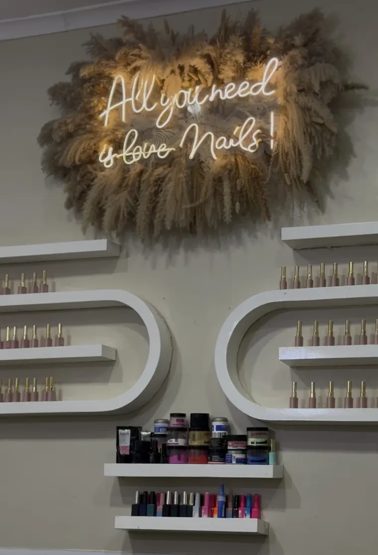 Inside Heaven's Glow nail studio, Sinza